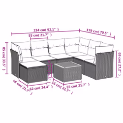 VidaXL 3223763 ensemble de meubles de jardin