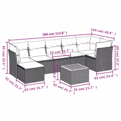 VidaXL 3223764 ensemble de meubles de jardin