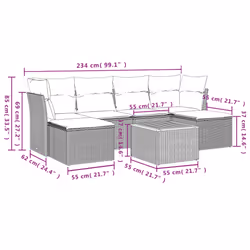 VidaXL 3223770 ensemble de meubles de jardin