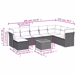 VidaXL 3223780 ensemble de meubles de jardin