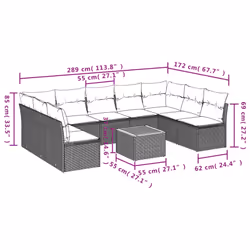VidaXL 3223787 ensemble de meubles de jardin