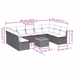VidaXL 3223790 ensemble de meubles de jardin