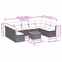 VidaXL 3223791 ensemble de meubles de jardin