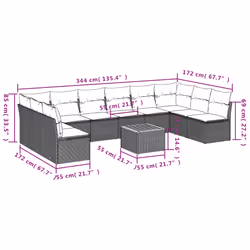 VidaXL 3223794 ensemble de meubles de jardin