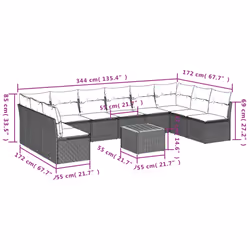 VidaXL 3223795 ensemble de meubles de jardin