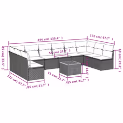 VidaXL 3223799 ensemble de meubles de jardin