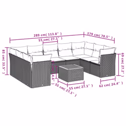 VidaXL 3223802 ensemble de meubles de jardin