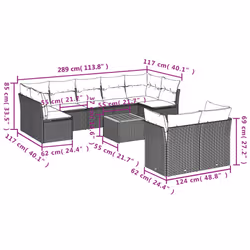VidaXL 3223818 ensemble de meubles de jardin