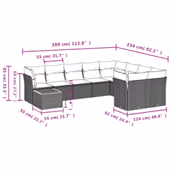 VidaXL 3223827 ensemble de meubles de jardin