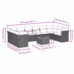 VidaXL 3223829 ensemble de meubles de jardin