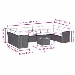 VidaXL 3223830 ensemble de meubles de jardin