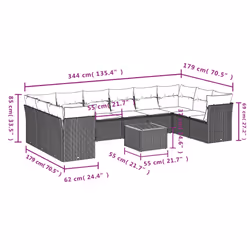 VidaXL 3223834 ensemble de meubles de jardin