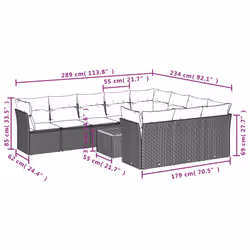 VidaXL 3223836 ensemble de meubles de jardin