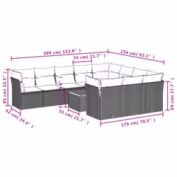 VidaXL 3223837 ensemble de meubles de jardin