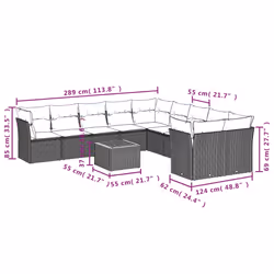 VidaXL 3223839 ensemble de meubles de jardin