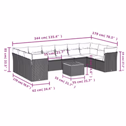 VidaXL 3223840 ensemble de meubles de jardin