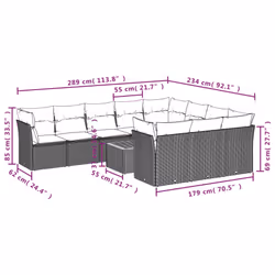 VidaXL 3223841 ensemble de meubles de jardin