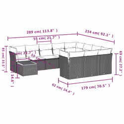 VidaXL 3223843 ensemble de meubles de jardin