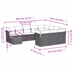 VidaXL 3223844 ensemble de meubles de jardin