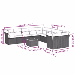 VidaXL 3223850 ensemble de meubles de jardin