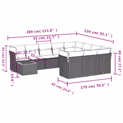 VidaXL 3223855 ensemble de meubles de jardin