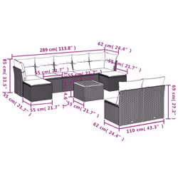 VidaXL 3223860 ensemble de meubles de jardin