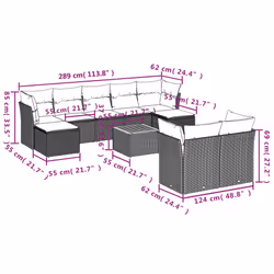 VidaXL 3223875 ensemble de meubles de jardin