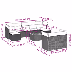VidaXL 3223876 ensemble de meubles de jardin