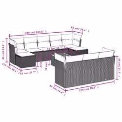 VidaXL 3223878 ensemble de meubles de jardin