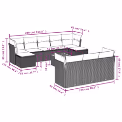 VidaXL 3223882 ensemble de meubles de jardin