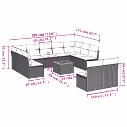 VidaXL 3223888 ensemble de meubles de jardin