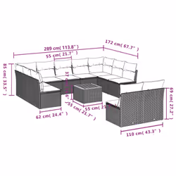 VidaXL 3223889 ensemble de meubles de jardin