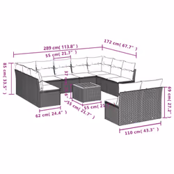 VidaXL 3223890 ensemble de meubles de jardin