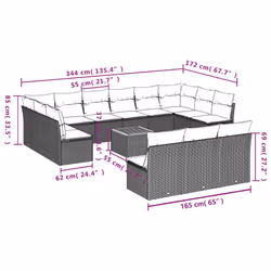 VidaXL 3223899 ensemble de meubles de jardin
