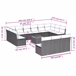 VidaXL 3223902 ensemble de meubles de jardin