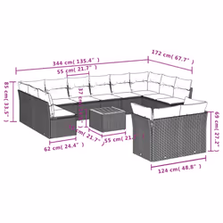 VidaXL 3223916 ensemble de meubles de jardin