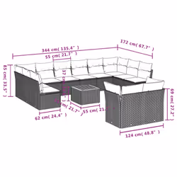 VidaXL 3223917 ensemble de meubles de jardin