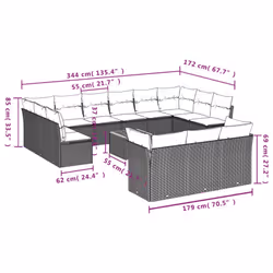 VidaXL 3223923 ensemble de meubles de jardin