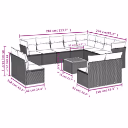 VidaXL 3223927 ensemble de meubles de jardin