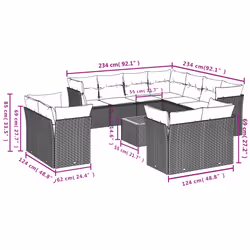 VidaXL 3223944 ensemble de meubles de jardin