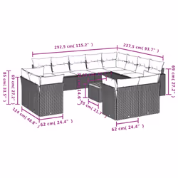 VidaXL 3223948 ensemble de meubles de jardin