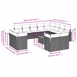 VidaXL 3223949 ensemble de meubles de jardin