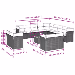 VidaXL 3223959 ensemble de meubles de jardin