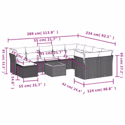 VidaXL 3223969 ensemble de meubles de jardin