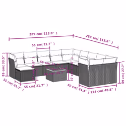 VidaXL 3223976 ensemble de meubles de jardin