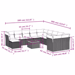 VidaXL 3223979 ensemble de meubles de jardin