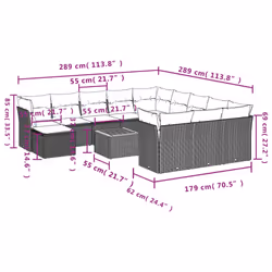 VidaXL 3223987 ensemble de meubles de jardin