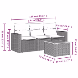 VidaXL 3223994 ensemble de meubles de jardin