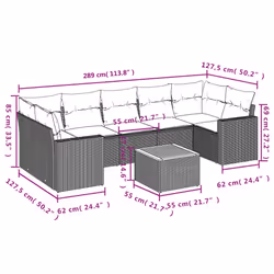 VidaXL 3224035 ensemble de meubles de jardin