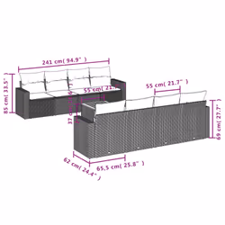 VidaXL 3224043 ensemble de meubles de jardin